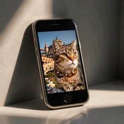 phone addict cat from spain