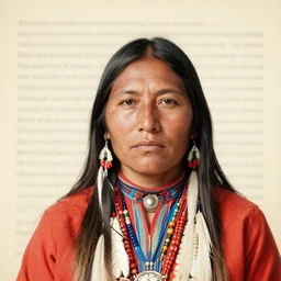 part polish part native american european portrait, document. photo