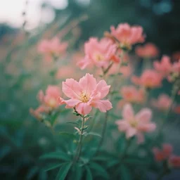 flowers, double exposure 35mm, graflex