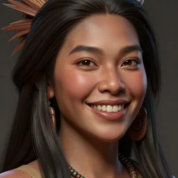 Clothed,worksafe.at CGSociety by WLOP,ilya kuvshinov,krenz cushart,Greg Rutkowski,trending on artstation.Zbrush sculpt colored,Octane render in Maya,Houdini VFX.Close-up sexy Maori Philippine idol AV actress girl face,expressing joy,silky hair, deep eyes.Oil painting.Cinematic dramatic atmosphere,sharp focus,soft volumetric studio lighting.