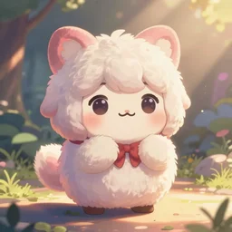 a chibi, anime style, colorful, cgsociety, cute, warm, in the style of floofyfluff