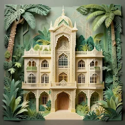 building, jungle, kirigami, dichromatism, paradox, volumetric light, insanely detailed and intricate, hypermaximalist, elegant, ornate, hyper realistic, super detailed, by remedios varo uranga aw 8 df 7 9 g