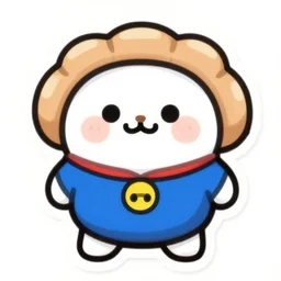 cute miss mascot kokiyas kokiyas shellder super hero sticker art, cronobreaker, beeple game icon
