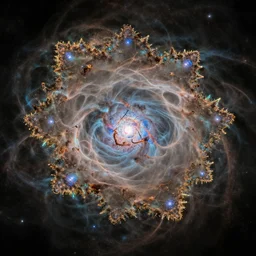 stunning hubble telescope photo of mandelbrot nebula, award winning, 4 k