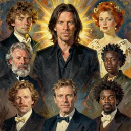 nick cave, portrait painting by richard schmid, edgar maxence, kehinde wiley, thomas moran, maxfield parrish, studio ghibli, loish, alphonse mucha, fashion photography