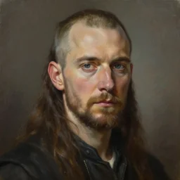 portrait of kaladin from the archive of storms. by Daniel F. Gerhartz, hyperrealistic oil painting, 4k, studio lightning, very detailed face