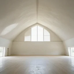 interior of party barn by Frank Loyd Wright