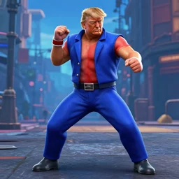 donald trump in street figher video game