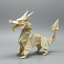 complicated origami of a dragon by kamiya satoshi, complex and beautiful