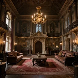 the inside of a mansion, dungeons and dragons, 4 k, highly detailed