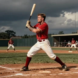 vintage photograph of conor mcgregor playing baseball