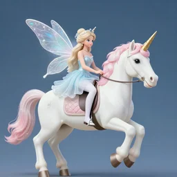 20s photograph of fairy on a unicorn