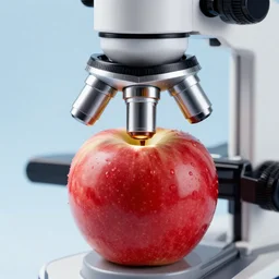 apple high detailed photo 4 k microscope