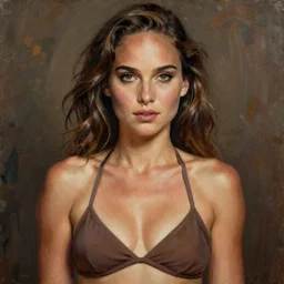 sexy painting of natalie portman, bikini, ultra realistic, sharp details, subsurface scattering, intricate details, warm lighting, beautiful features, highly detailed, photorealistic, octane render, 8 k, unreal engine, art by artgerm and greg rutkowski and alphonse mucha