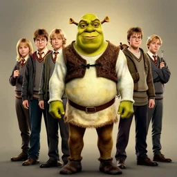 harry potter shrek, movie poster, movie still, full hd 4 k artstation photorealism, actors
