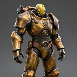 suit of power armor from fallout series, steampunk, detailed, unreal engine render, digital art