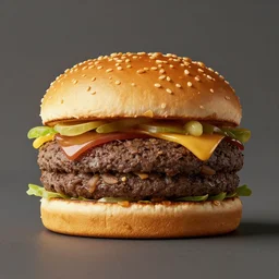 an ad from macdonalds of a gold themed black burger