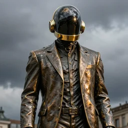 Daft Punk statue, bronze