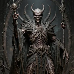 undead lich sacrifice to baal, intricate detail, high precision, technical expertise, whealan, royo, giger,