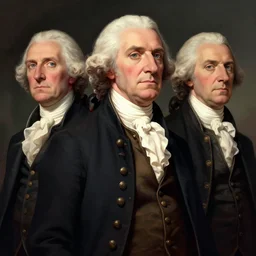 digital art of the founding fathers. by greg rutkowski, trending on artstation, high quality artwork, emo style.