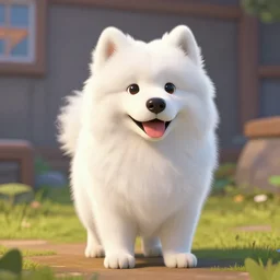 a video game mascot based on a samoyed