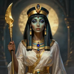 cleopatra as a voodoo priestess, detailed digital art, trending on Artstation
