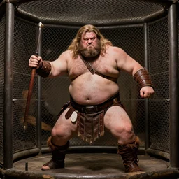a fat nic cage playing conan the barbarian, hd digital photography, mobie still