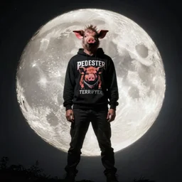 man standing in the moonlight, art by chris taylor, pig destroyer, terrifyer