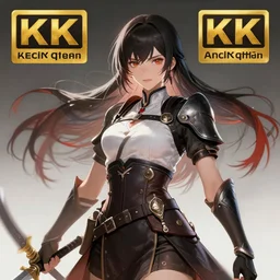 a female warrior, character art portrait, anime key visual, official media, illustrated by wlop, extremely detailed, 8 k, trending on artstation, cinematic lighting, beautiful