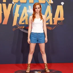 a full body photo of emma watson as nami from one piece, award winning photography, 50 mm.