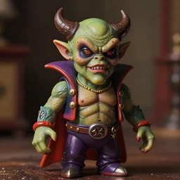 creepy he-man villain creature toy from a bad 90s commercial, distorted vhs footage