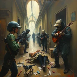 trapped in routine, painting by dave dorman and daniel docciu
