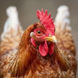 photo of a chicken, highly detailed, blur