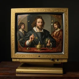 still life of ornate chinese cyberpunk computer crt screen by hieronymus bosch, baroque painting, perfect center composition, highly detailed octane render trending on artstation, 8 k artistic photography, volumetric cinematic perfect light, chiaroscuro, masterpiece, raphael, caravaggio, beksinski, rutkowski