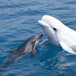a dolphin mixed with beluga whale