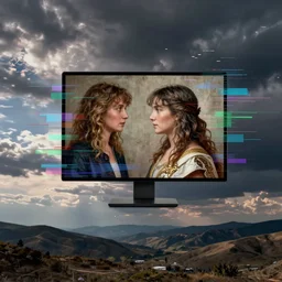 computer glitch in sky, glitch sky by pipilotti rist and da vinci, artstation, ultradetailed, detailed