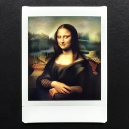 Mona Lisa doing shopping, 1988 polaroid, detailed, 4k