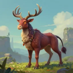 a faun, style game square enix life, trending on artstation, painted by greg rutkowski, render naughty dog, octane render, detailed