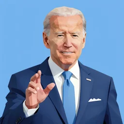 joe biden in low poly, ps 1 graphics