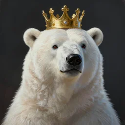 an insanely detailed painting of a cute polar bear wearing a crown, in the style of peter mohrbacher, artgerm, dramatic lighting and composition, octane render, trending on artstation, concept art
