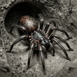 mechanical spider in a sewer, ultra detailed digital art, fine drawing, hyper real, 4 k, moody lighting