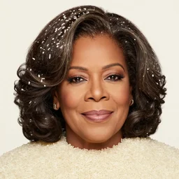 color studio photo of condoleezza rice covered in rice, closeup
