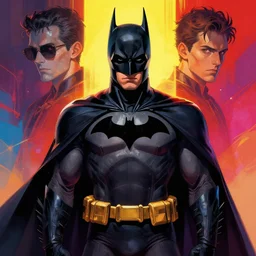symmetry!! stunning portrait of the batman, by victo ngai, kilian eng vibrant colors, dynamic lighting, digital art, winning award masterpiece, fantastically beautiful, illustration, aestheticly inspired by beksinski and dan mumford, upscale with simon stalenhag work, artstation, 8 k