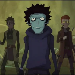 a screenshot from a Gorillaz music video