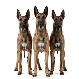 noble cerberus three-headed dog, photorealistic portrait photography, full body, standing, isolated on a pure white background, centered, whole figure in frame, sharp focus, studio lighting