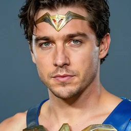 charlie puth as wonder woman, highly detailed, detailed face, high definition