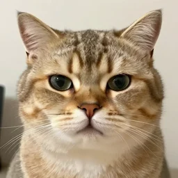 a visibly stupid cartoon cat