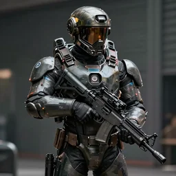 future soldier mk - i, daniel rutherford, 8 k, shallow depth of field, moody lighting, ultra high detail, concept art,