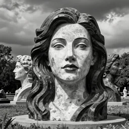 strange black and white sculptures outdoors at the storm king sculpture park