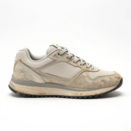 picture of a used sneaker, white background